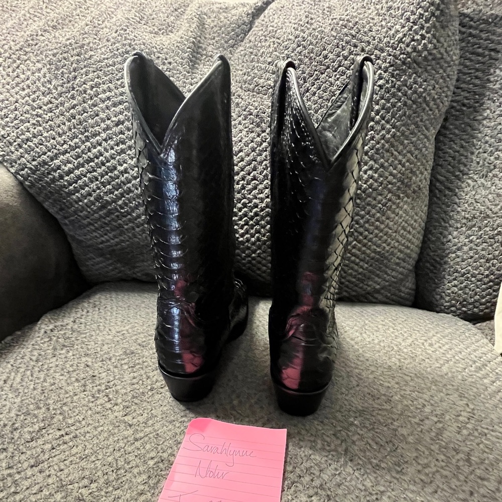 Tecovas Savannah Midnight Python Size 8.5 NWT - image 4